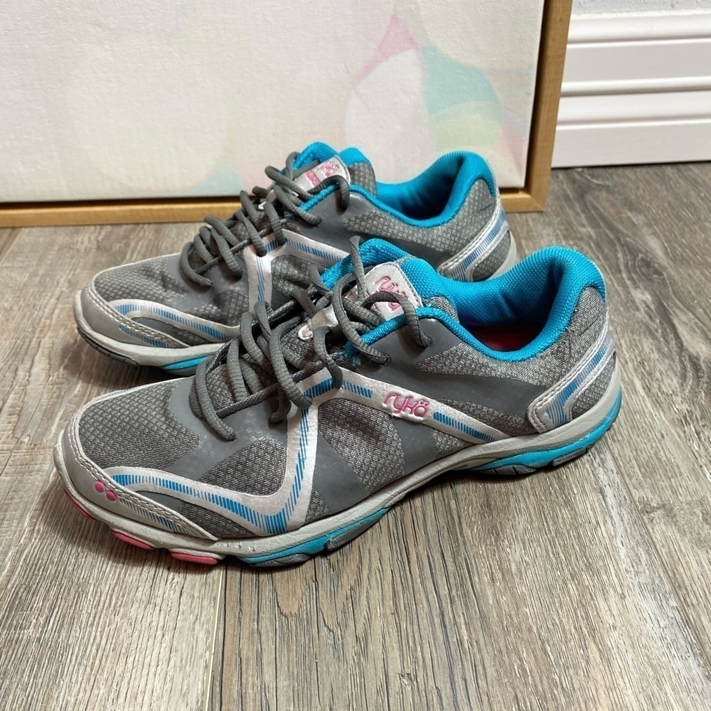 Ryka 6.5 gray blue running sneakers